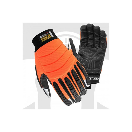 Cestus 8015 3XL Pro Series Hm Impact Work One Pair Glove, Orange - 3 Extra Large