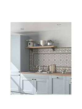 Topps Tiles Berkeley Charcoal Corner Tile 22.5Cm X 22.5Cm (Box Of 12 Tiles)