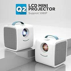 Q2 Mini Projector Pocket Projector 700 Lumens Portable Projector HDMI USB AV Port Mini LED HD 1080P Projector Home Theater Christmas Gift for Kids Children Lightinthebox