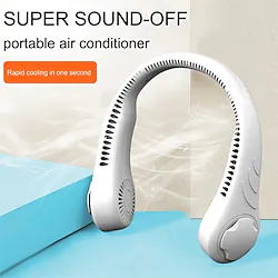 Hanging Neck Fan Portable Bladeless Fan Personal Wearable Neckband Leafless Fan USB Rechargeable Fan Mini Necklace Fan Lightinthebox