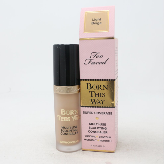 (Light Beige) Too Faced Born This Way Super Coverage Concealer 0.5oz/15ml New With Box