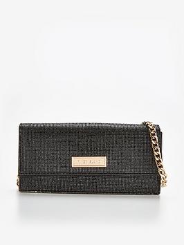 River Island Heatseal Box Clutch - Black, Black, Women