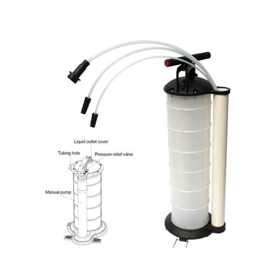 7L Extractor Pump Manual Vacuum Oil Fluid 70-170PSI Petrol Fuel