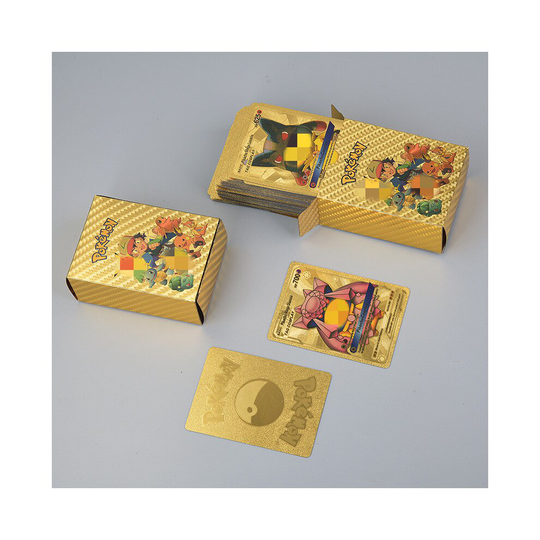 (Gold Cards 110pcs) Pokemon Boxed Card Bundle Pikachu GX Holo Card Set