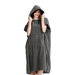 Surf Poncho Robe-Hooded Towel Poncho Change Robe Towel Cloak-Swimmer Beach Bath Change Swimsuit-Pool Robe Lightinthebox