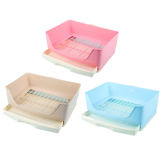 Large Rabbit Toilet Box Trainer Potty Corner Tray Litter with Drawer Pet Pan For Adult Hamster