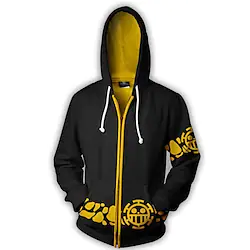 Inspired by One Piece Monkey D. Luffy Cosplay Costume Hoodie Cartoon 3D Harajuku Graphic Kawaii Hoodie For Men's Women's Adults' Terylene Lightinthebox