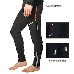 Men's Cycling Pants Bike Pants / Trousers Bottoms Mountain Bike MTB Road Bike Cycling Sports Breathable Quick Dry Reflective Strips Comfortable Black Polyester Spandex Clothing Apparel Bike Wear Lightinthebox