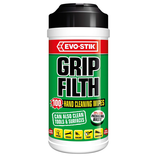 Bostik 30608612 Grip Filth Hand Cleaning Wipes White PK100