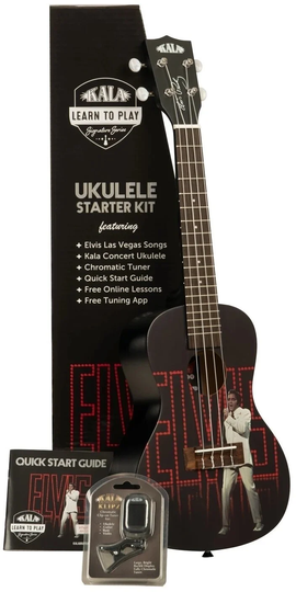 Kala Learn To Play Concert Ukulele Elvis Viva Las Vegas