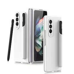 Phone Case For Samsung Galaxy Flip Z Fold 3 Dustproof with S Pen Shockproof Solid Colored Silica Gel Lightinthebox