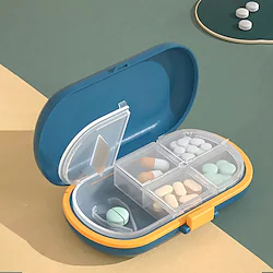 Small Pill Box Morning Noon and Evening Pills Sub-packaging Box Portable Mini Pill Storage Box Lightinthebox