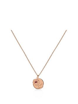 Radley Ladies 18Ct Rose Gold Plated Necklace With Birthstone Charm