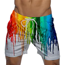 Men's Swim Shorts Swim Trunks Bermuda shorts Board Shorts Beach Shorts Drawstring Elastic Waist Elastic Drawstring Design Print Graphic Prints Colorful Breathable Quick Dry Short Holiday Beach Lightinthebox