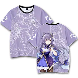 Inspired by Genshin Impact Keqing T-shirt Cartoon Manga Anime Harajuku Graphic Kawaii T-shirt For Men's Women's Unisex Adults' 3D Print 100% Polyester Lightinthebox