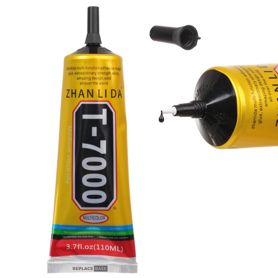 Zhanlida T7000 Black Contact Adhesive Repair Glue With Precision Applicator Tip | 110ML