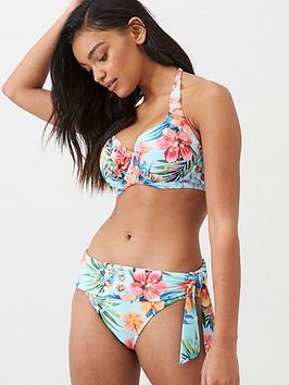 Pour Moi Heatwave Halter Underwired Top - Multi, Multi, Size 32D, Women