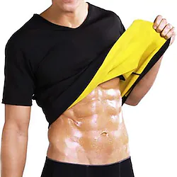 Body Shaper Sweat Waist Trainer Shirt Sports Neoprene Gym Workout Exercise Fitness Running Breathable Slimming Weight Loss Hot Sweat For Men Waist Back Abdomen Lightinthebox