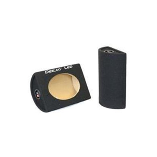DeeJay TBH699 Pair of 6 in. x 9 in. Wooden Carpeted Speaker Boxes with Quick Release Terminals