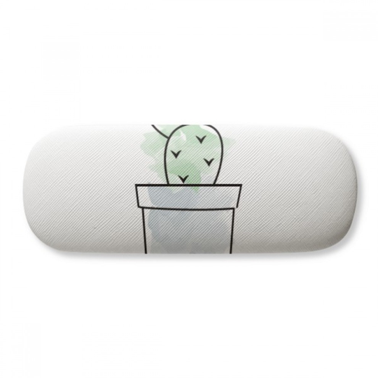 Cactus Succulents Potted Watercolor Plant Glasses Case Eyeglasses Hard Shell Storage Spectacle Box