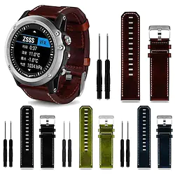 1 pcs Smart Watch Band for Garmin Fenix 3 HR Fenix 3 Fenix 7X / 6X Pro / 5X / 3/3 HR Genuine Leather Smartwatch Strap Sport Band Leather Loop Replacement Wristband Lightinthebox
