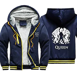 Inspired by queen Freddie Mercury Hoodie Anime Outerwear Anime Graphic Outerwear For Men's Women's Unisex Adults' Hot Stamping 100% Polyester Casual Daily Lightinthebox