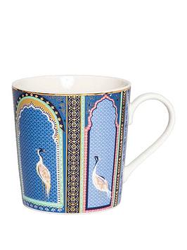 Sara Miller Mug - Lattice Window'S Indigo