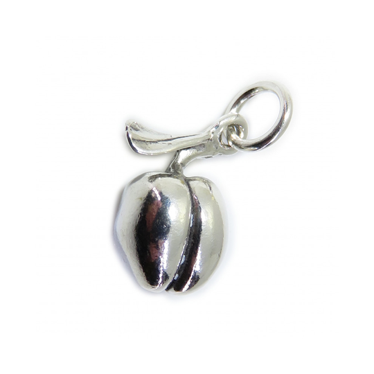 Peach sterling silver charm .925 x 1 Fruit and Peaches charms