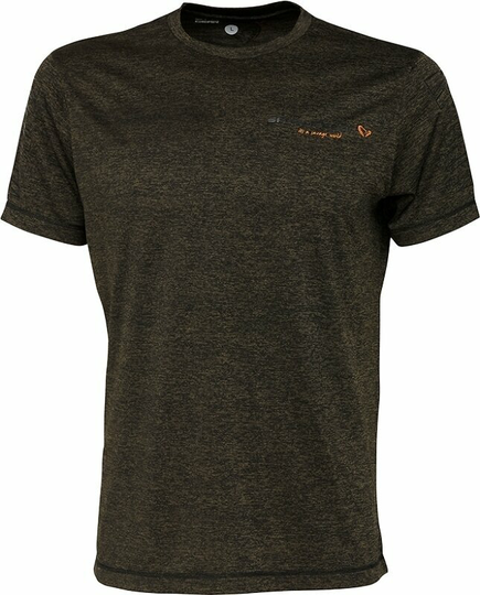 Savage Gear T-Shirt Fighter Stretch T-Shirt Burnt Olive Melange XL