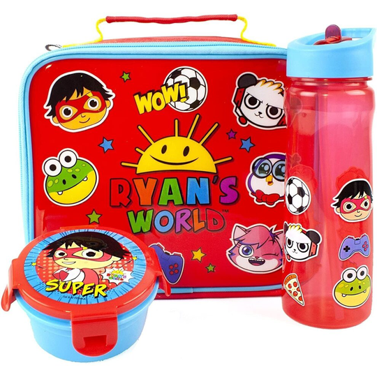 Ryans World Childrens/Kids Lunch Box Set (Pack Of 3)