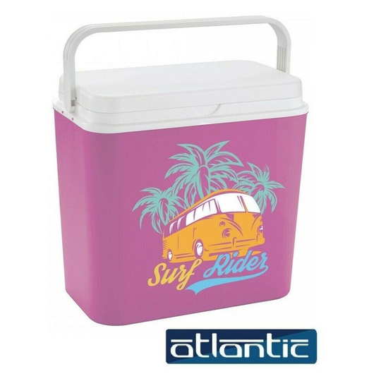 (Pink) Cooler Box 24 Litre Large Cool Box Thermal Camping Picnic Insulated Freezer Box