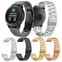 Smartwatch Band for Garmin Garmin Fenix 7 Sapphire Solar / 6 Pro / 5 Plus Forerunner 935 945 Approach S60 S62 High-end Classic Buckle Stainless Steel Band QuickFit Wrist Strap 22mm Lightinthebox