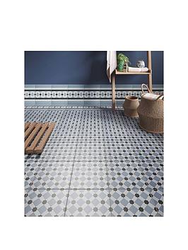 Topps Tiles Henley Ice Border 22.5Cm X 45Cm (Box Of 6 Tiles)