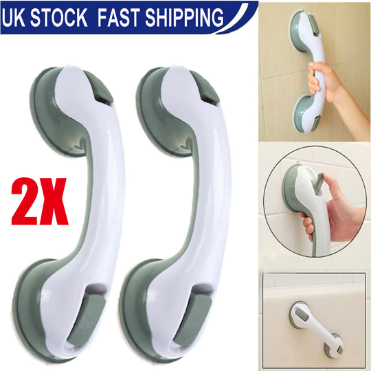 2X Safety Bathroom Bath Shower Hand Suction Grab Grip Rail Bar Handle