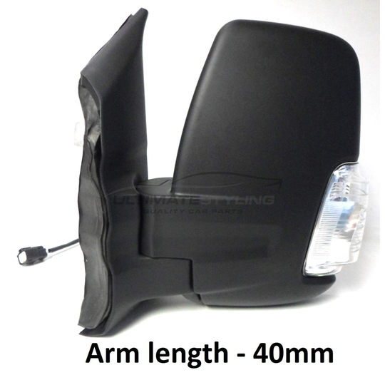 Transit Mk8 V363 Van 3/2014-> Manual Short Arm Wing Mirror Clear Indicator N/S