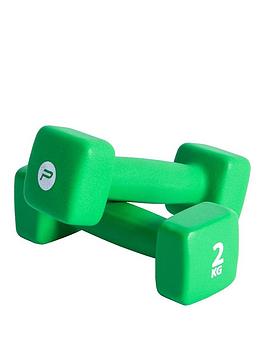 Pure2Improve Pair Of Neoprene Coated Dumbbells - 2Kg