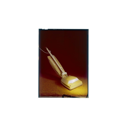 (A2 (42x59cm) ) Upright Hoover. A mustard yellow Hoover upright vacuum cleaner (Fine Art Print)