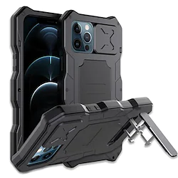 Phone Case For Apple Full Body Case Waterproof Armor Dustproof Solid Colored Tempered Glass Metal Lightinthebox