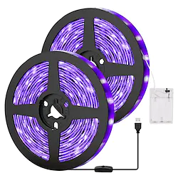 LED UV Black Light Strip Purple LED Light Strip USB Interface with Switch or Battery Box SMD2835 380-400NM UV LED No-waterproof Black Light Lamp Suitable for Fluorescent Dance and UV Body Coating Lightinthebox