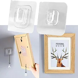 6/12pcs Double Sided Adhesive Wall Hooks Wall Hanger Strong Transparent Suction Cup Sucker Hook Wall Storage Holder Kitchen Bathroom Lightinthebox
