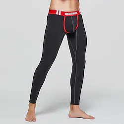 Men's Running Tights Leggings Base Layer Stripe Base Layer Athletic Athleisure Breathable Moisture Wicking Soft Fitness Gym Workout Running Sportswear Activewear Stripes Black Red Dark Gray Lightinthebox