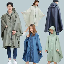 Men's Women's Rain Poncho Hiking Raincoat Waterproof Hiking Jacket Summer Outdoor Waterproof Breathable Quick Dry Lightweight Jacket Poncho Top Hunting Fishing Climbing Army green (unisex) Matcha Lightinthebox