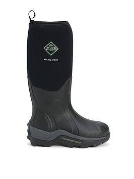 Muck Boots Arctic Sport Pull On Wellington Boot, Black, Size 6, Men