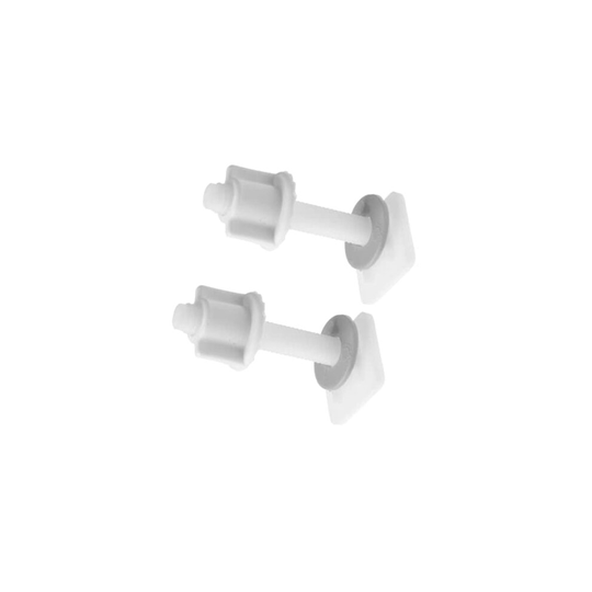 4 Pack Toilet Seat Repair Screws Kits 27x27mm Plastic Hinge Bolt Screws for Repair Fitting Screw with Nuts Set