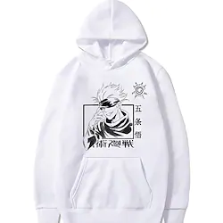 Inspired by Jujutsu Kaisen Gojo Satoru Hoodie Cartoon Manga Anime Harajuku Graphic Kawaii Hoodie For Unisex Couple's Adults' Hot Stamping 100% Polyester Lightinthebox