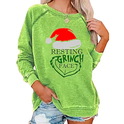 Christmas Grinch Ugly Christmas Sweater / Sweatshirt Hoodie Adults' Women's Cosplay Christmas Christmas Christmas Carnival Masquerade Festival / Holiday Polyester Purple / Blue / Green / Dark Green Lightinthebox