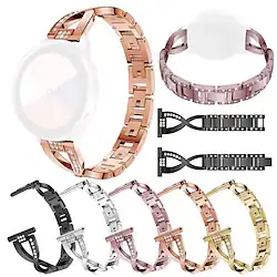 1 pcs Smart Watch Band for Samsung Galaxy Galaxy Watch 4 3 Classic / Huawei Watch / Garmin Watch Band 22mm 20mm 18mm Stainless Steel Smartwatch Strap Luxury Bling Diamond Jewelry Bracelet Replacement Lightinthebox
