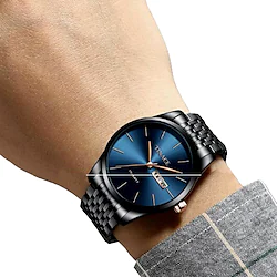 Quartz Watch for Men Analog Quartz Luxury Classic Calendar / date / day Chronograph Alloy Stainless Steel / One Year Lightinthebox