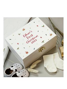 The Personalised Memento Company First Christmas Keepsake Box