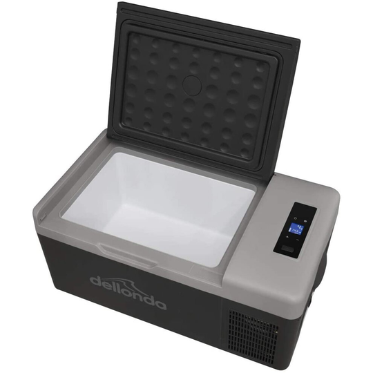 Dellonda 15L Portable Compressor Fridge Freezer/Cool Box for Car/Camping with LED Display 12/24/230V